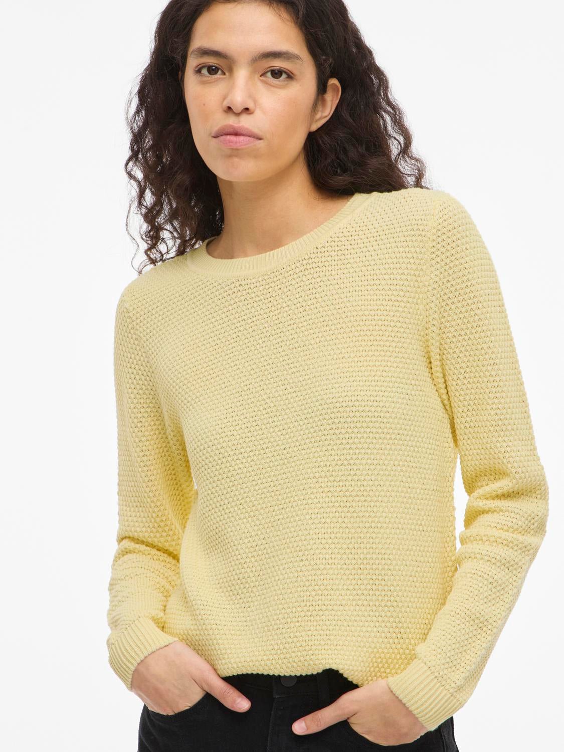 VIDALO Pullover - Pastel Yellow - VERO MODA & VILA Bergvik